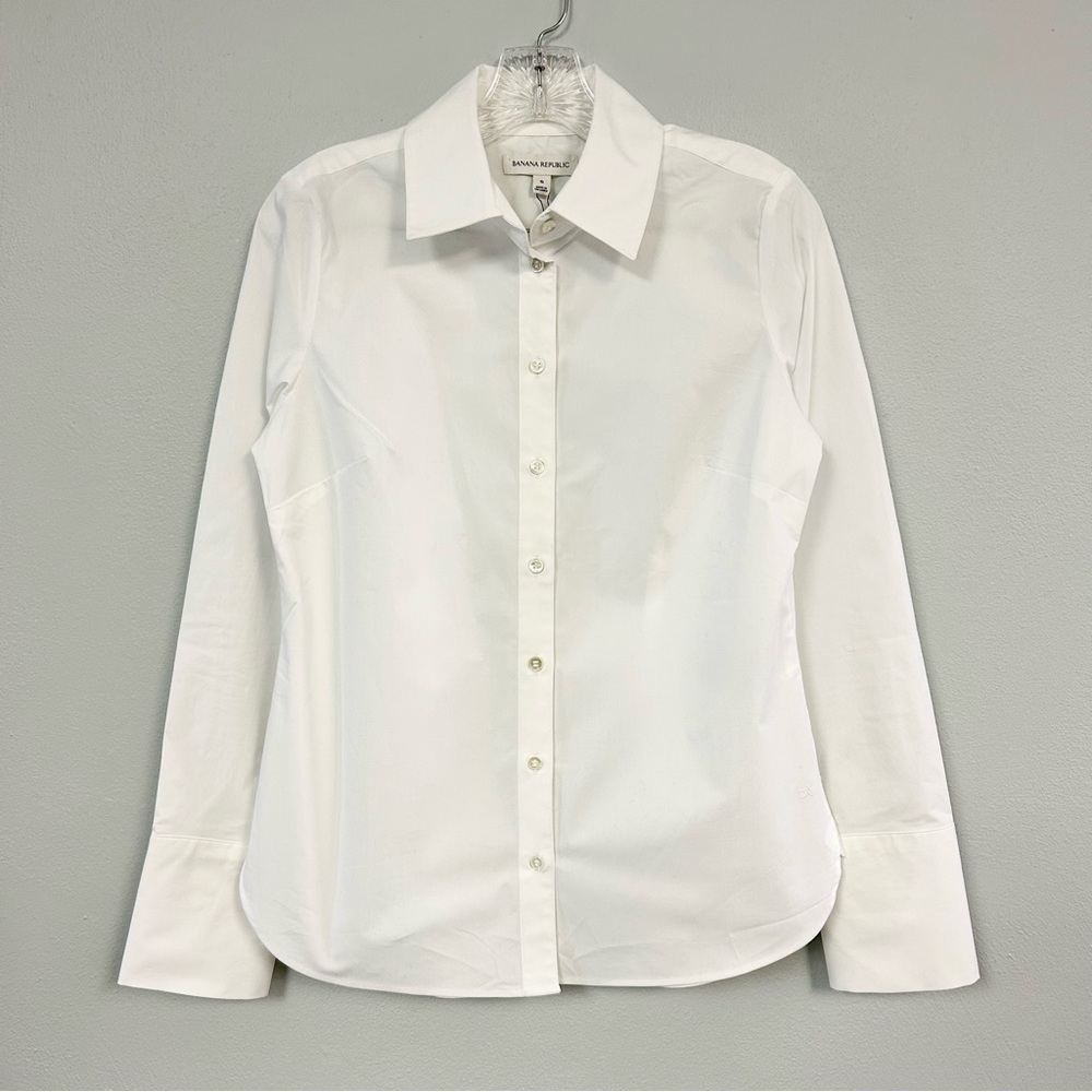 BR 🦴 Banana Republic Riley Italian Cuffed Menswear Shirt - Mtpl Sizes - Picture 3 of 7